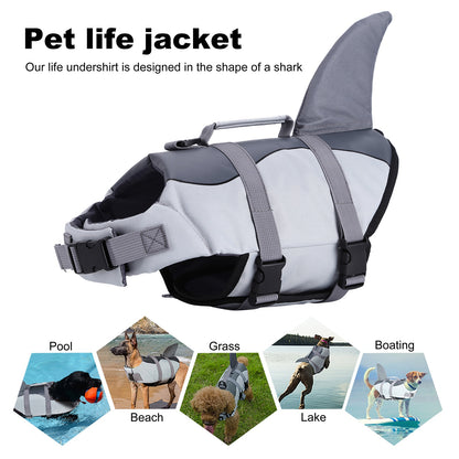 Adjustable Shark Life Jacket for Dog